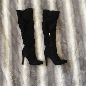 EUC! Black Suede Over the Knee Boots